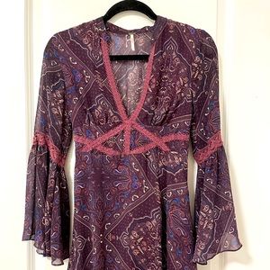 Free People purple floral dress